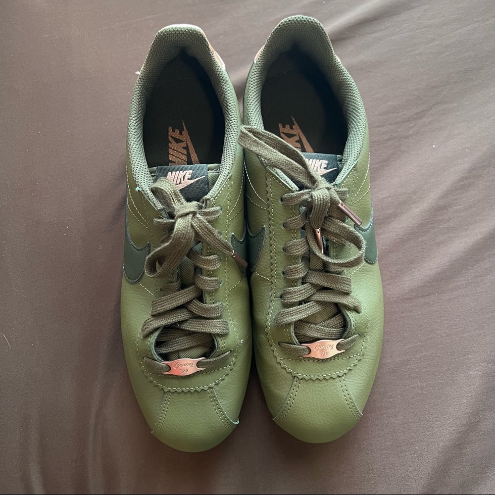 Nike Cortez Sneakers Olive and Rose Gold | Size 8.5